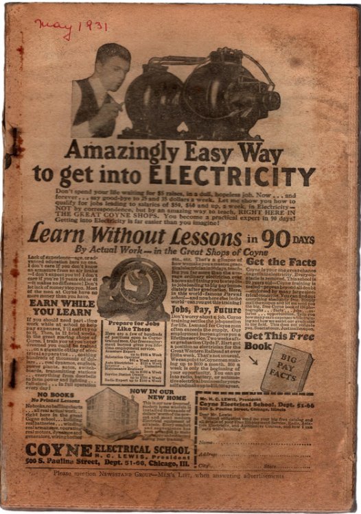Astounding Stories, May, 1931. Dark Moon by Charles W. Diffin & When Caverns Yawned by Captain S.P. Meek. Collectible Pulp Magazine.