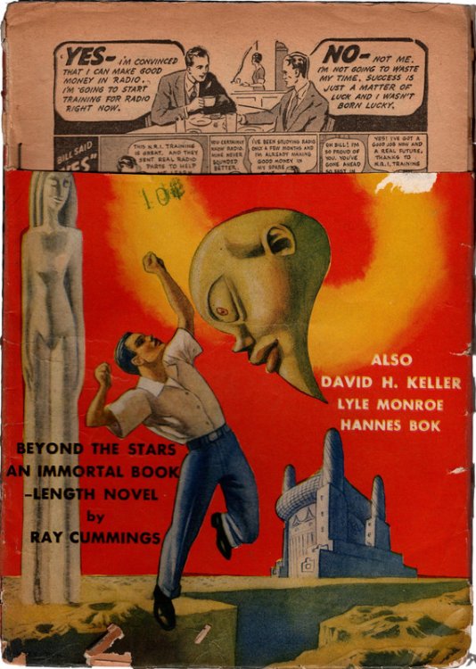 Future Combined With Science Fiction, February, 1942. Beyond The Stars An Immortal Book by Ray Cummings. Collectible Pulp Magazine.