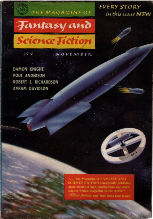 The Magazine of Fantasy And Science Fiction, November, 1957. Featuring Stories by Damon Knight, Poul Anderson, Robert S. Richardson, Avram Davidson. Collectible Pulp Magazine.