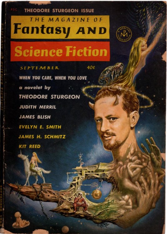 The Magazine Of Fantasy and Science Fiction, September, 1962. When You Care, When You Love by Theodore Sturgeon. Collectible Pulp Magazine.