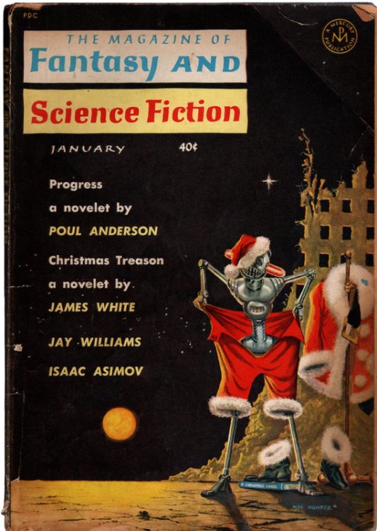 The Magazine of Fantasy and Science Fiction January 1962. Progress by Poal Anderson. Collectible Pulp Magazine.