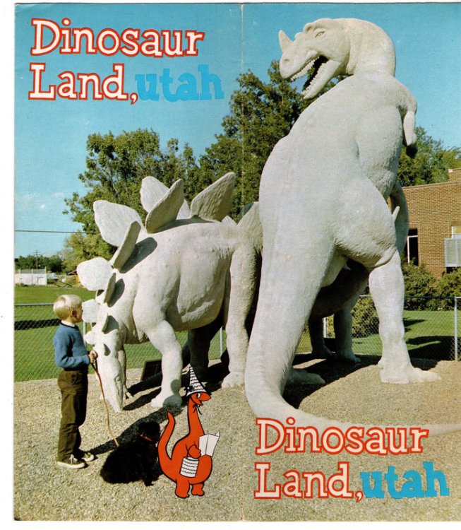 DINOSAUR LAND, UTAH. Vintage Utah Travel Council Photo-Illustrated Tourism Brochure, Undated c.1970.