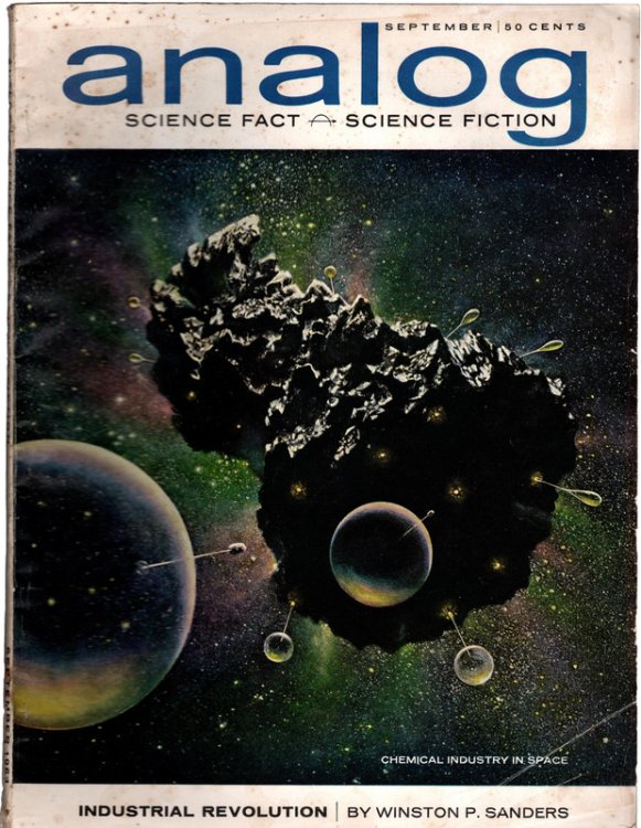 Analog Science Fact Science Fiction, September, 1963. Industrial Revolution by Winston P. Sanders. Collectible Pulp Magazine.