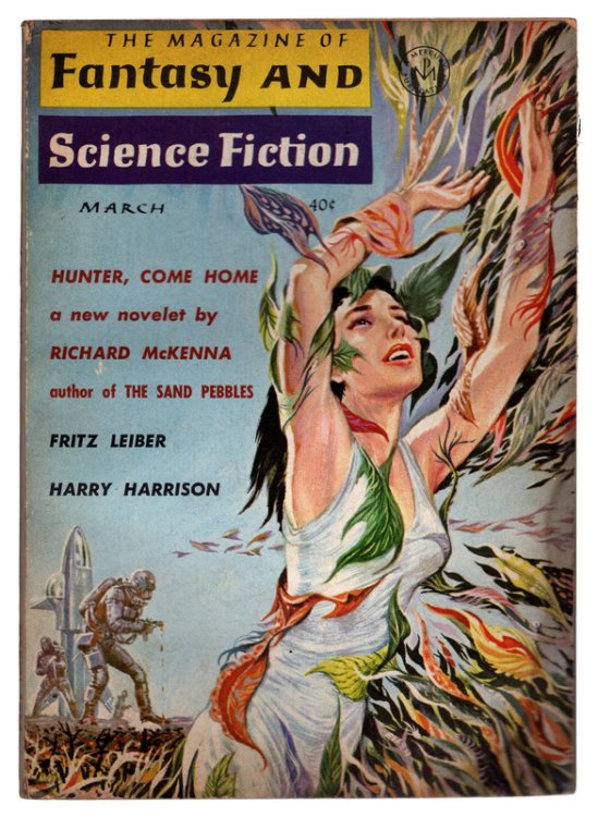 The Magazine of Fantasy and Science Fiction, March, 1963. Hunter, Come Home by Richard McKenna. Collectible Pulp Magazine.