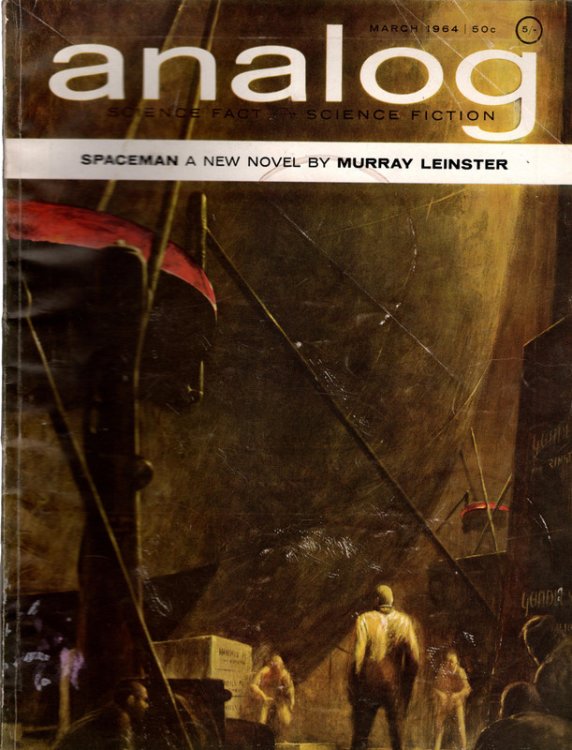 Analog Science Fact Science Fiction, March, 1964. Spaceman, A Novel by Murray Leinster. Collectible Pulp Magazine.