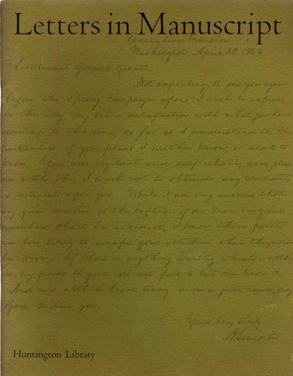 Letters In Manuscript