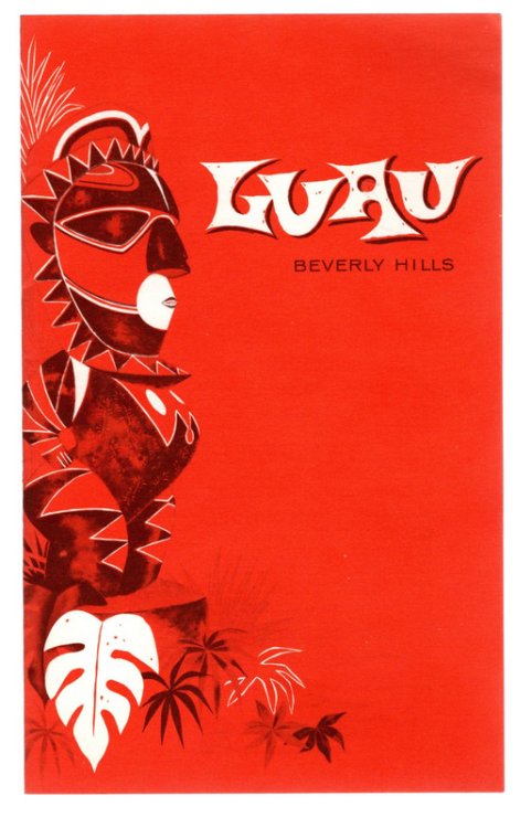 VINTAGE MENU FROM THE BEVERLY HILLS, CALIFORNIA RESTAURANT 