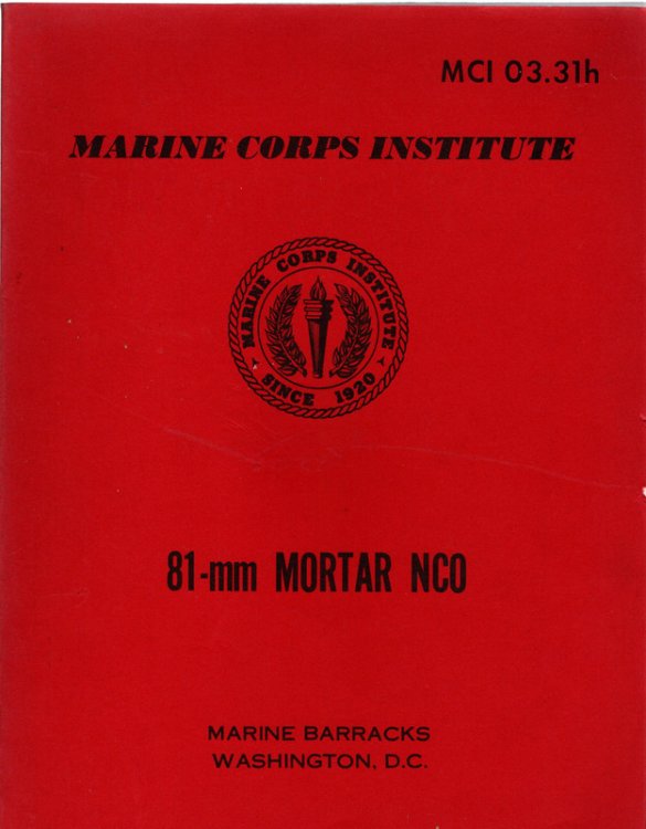 United States Marine Corps MCI 03.31h, 81-mm Mortar NCO