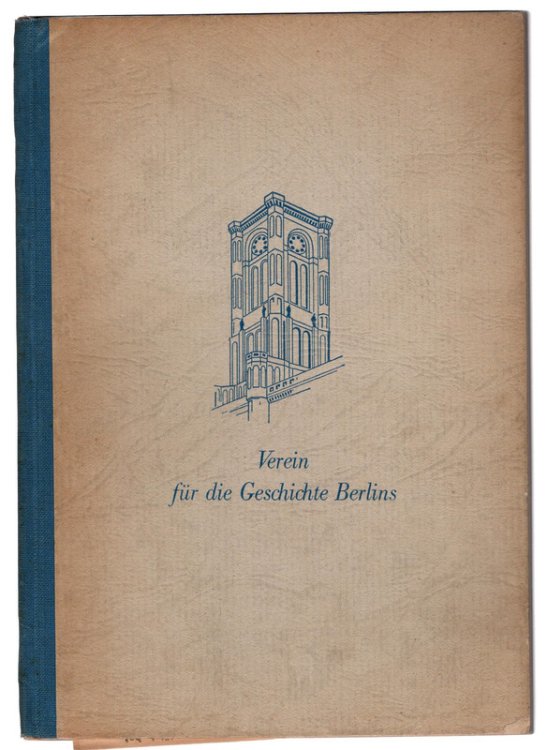 Verein fr die Geschichte Berlins, Jahrbuch 1951