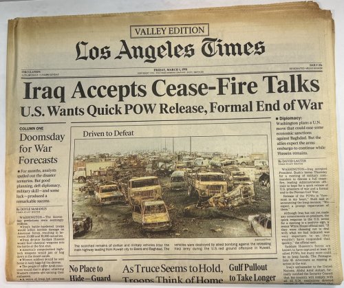 Los Angeles Times Valley Edition: Friday March 1, 1991 