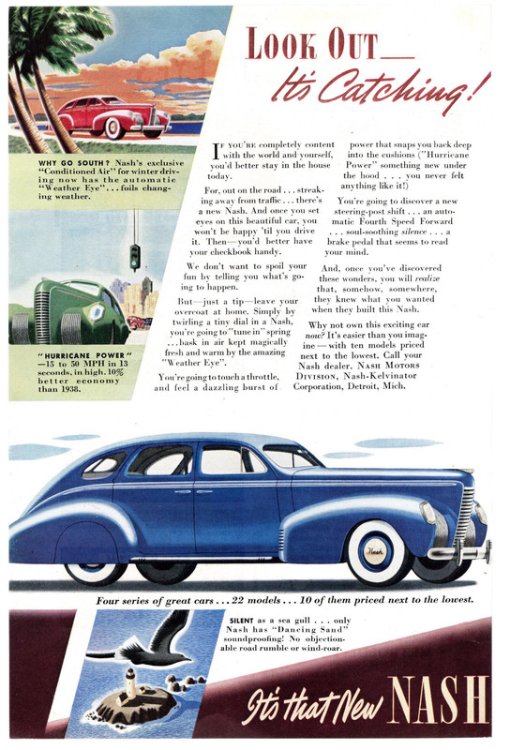 Nash Car Ads Set of 2 from 1930's