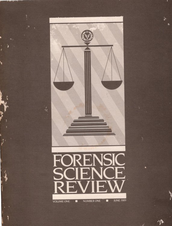 Forensic Science Review Volume One No. 1 June, 1989