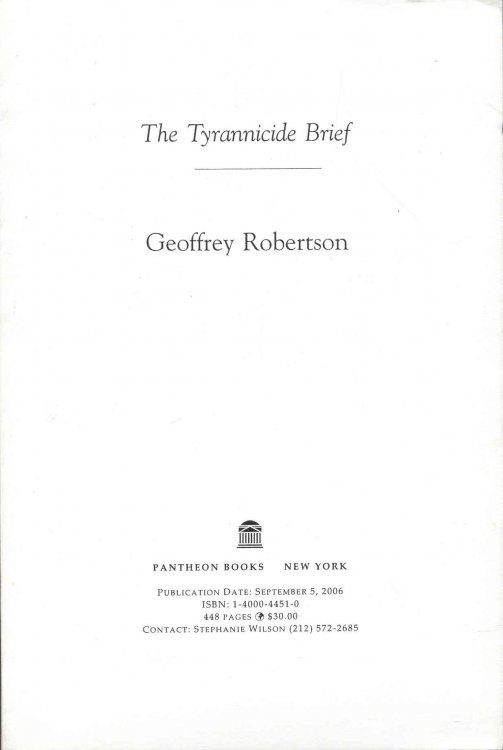 The Tyrannicide Brief