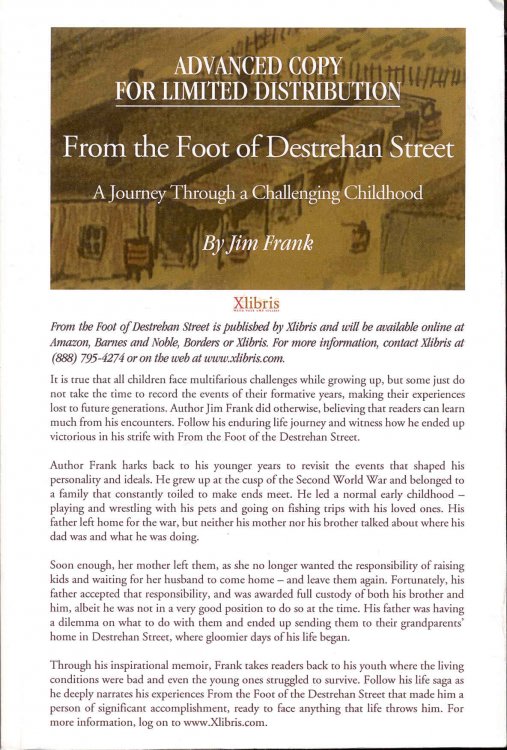 From the Foot of Destrehan Street