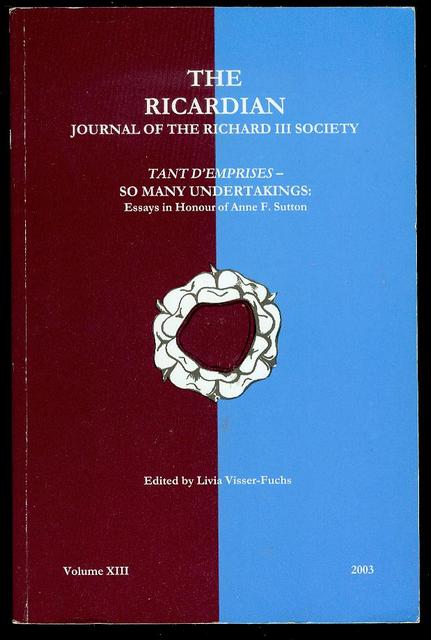 The Ricardian (Volume XIII, 2003)