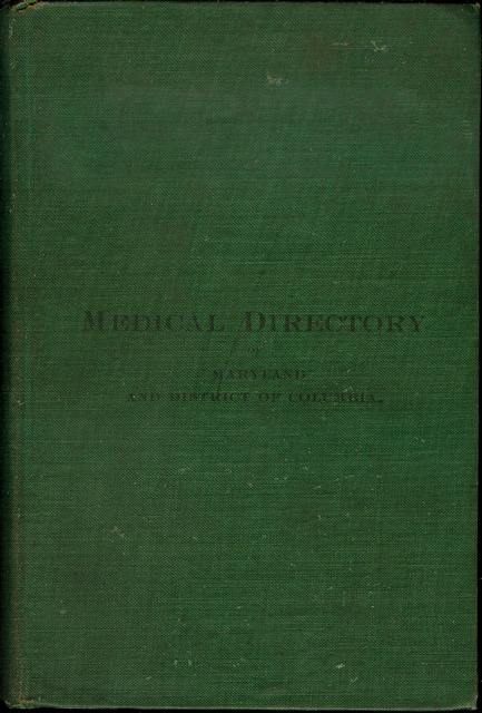 Medical Directory of Maryland and District of Columbia