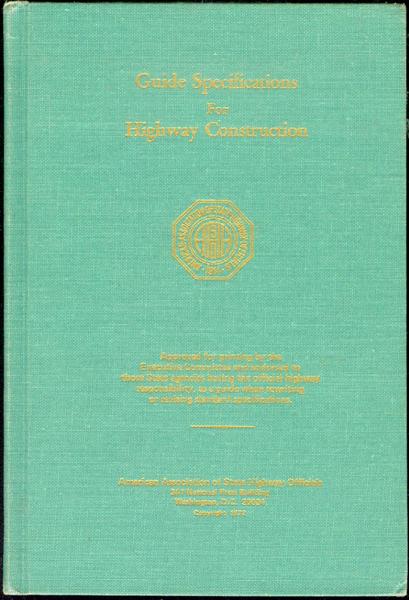 Image for Guide Specifications for Highway Construction Guide Specifications for Highway Construction