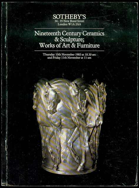 Nineteenth Century Ceramics, Silver and Sculpture; Works of Art and Furniture (November 10 & 11, 1983)