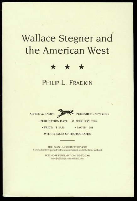 Wallace Stegner and the American West