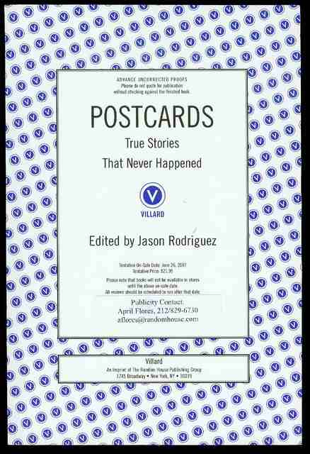 Image for Postcards: True Stories That Never Happened Postcards: True Stories That Never Happened