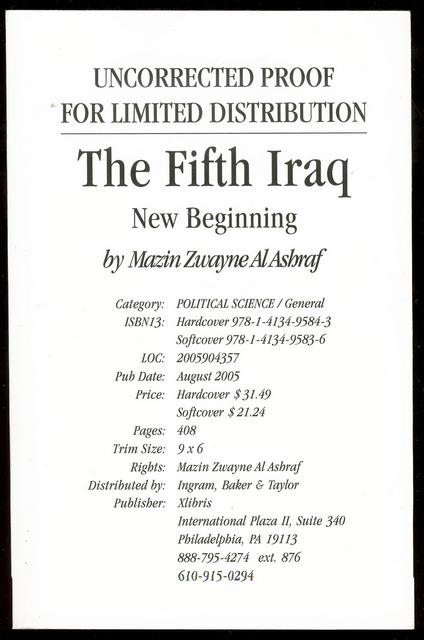 Image for The Fifth Iraq: New Beginning The Fifth Iraq: New Beginning