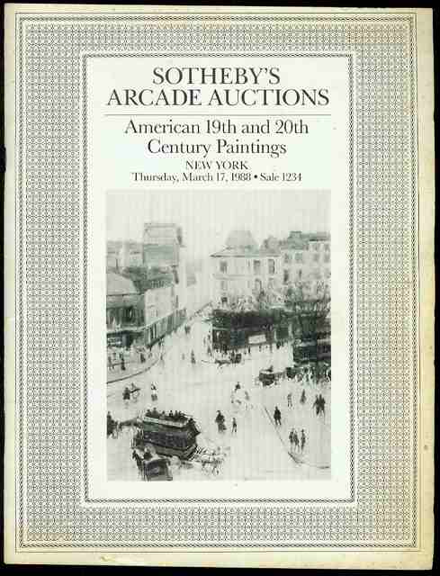 Sotheby's Arcade Auctions: American 19th and 20th Century Paintings, Drawings and Sculpture (Sale 1234, March 17, 1988)
