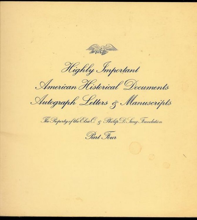 Highly Important American Historical Documents Autograph Letters, Manuscripts (June 3, 1980)