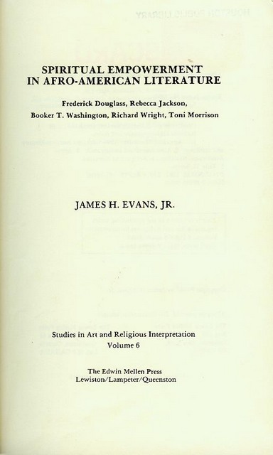 Spiritual Empowerment in Afro-American Literature: Frederick Douglass, Rebecca Jackson, Booker T. Washington, Richard Wright, Toni Morrison