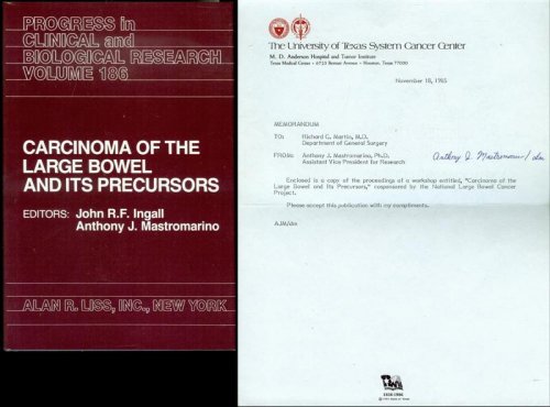 Carcinoma of the Large Bowel and Its Precursors: Proceedings of a Conference on Held in Detroit, September 27-28, 1984