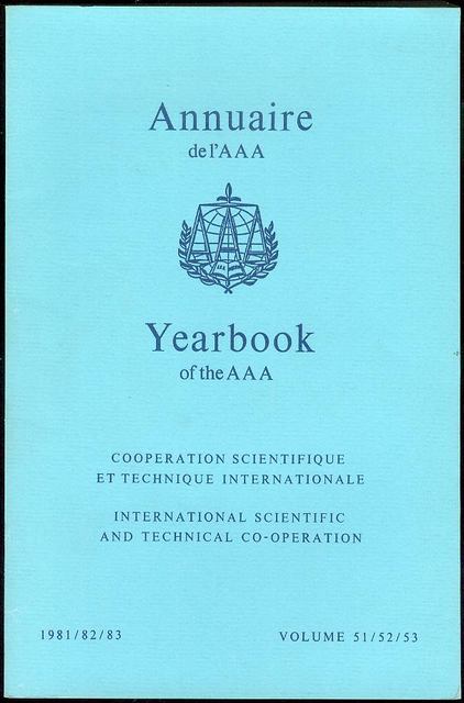 Annuaire AAA / AAA Yearbook 1981/82/83