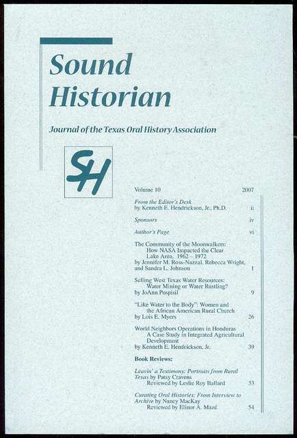 Sound Historian (Volume 10, 2007)