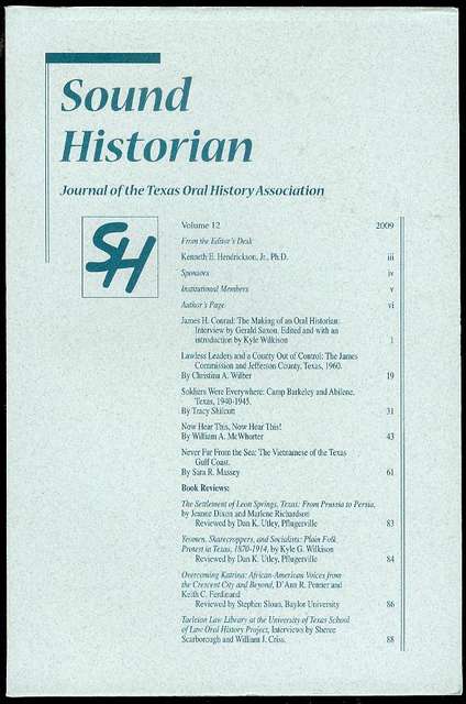 Sound Historian (Volume 12, 2009)