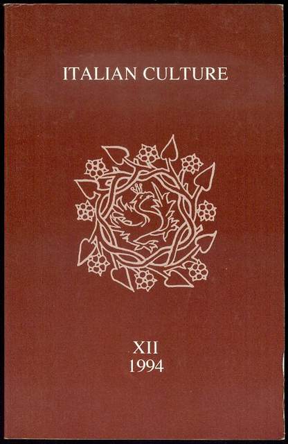 Italian Culture (Volume XII, 1994)
