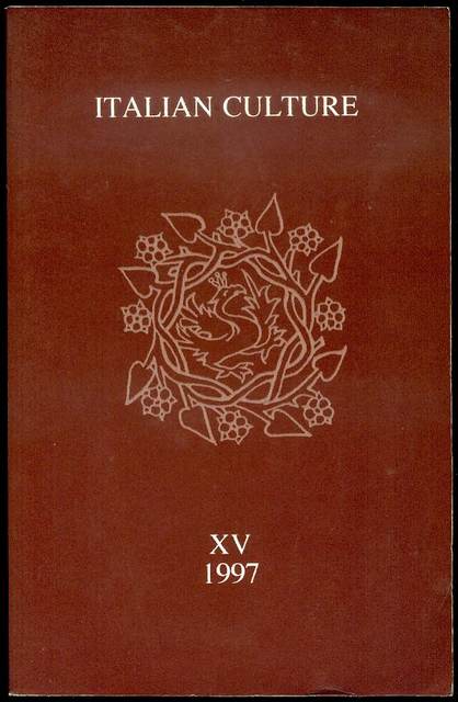 Italian Culture (Volume XV, 1997)