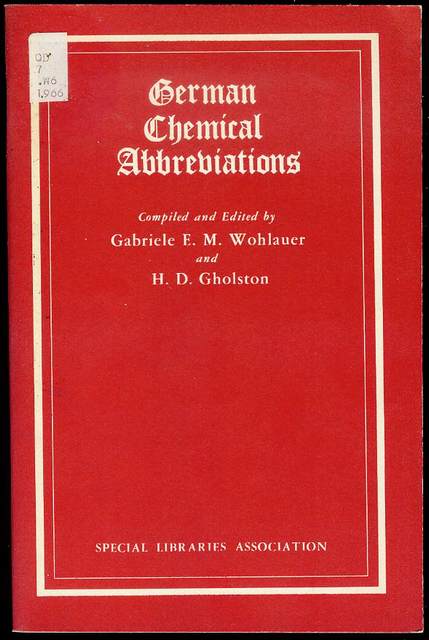 German Chemical Abbreviations