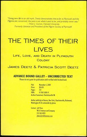 The Times of Their Lives: Life, Love and Death at Plymouth Colony
