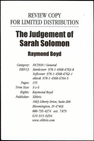 The Judgement of Sarah Solomon