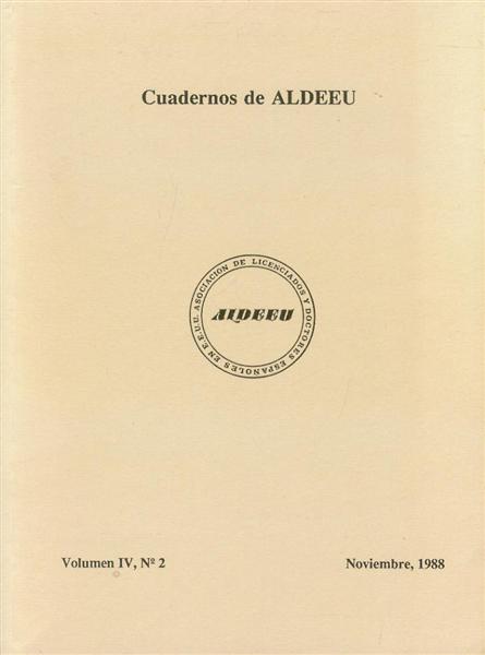 Cuadernos de ALDEEU (Volumen IV, No. 2, Noviembre 1988)