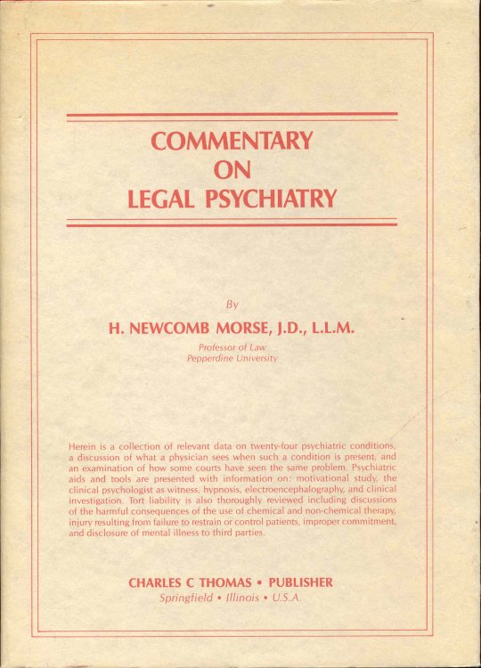 Commentary on Legal Psychiatry