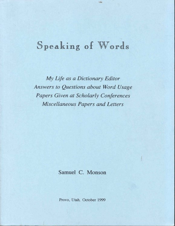 Speaking of Words
