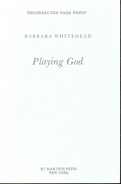 Playing God