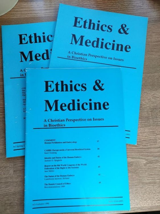 Ethics & Medicine: A Christian Perspective: Issue 6.1-6.3 (complete Set of 3 Issues for 1990)
