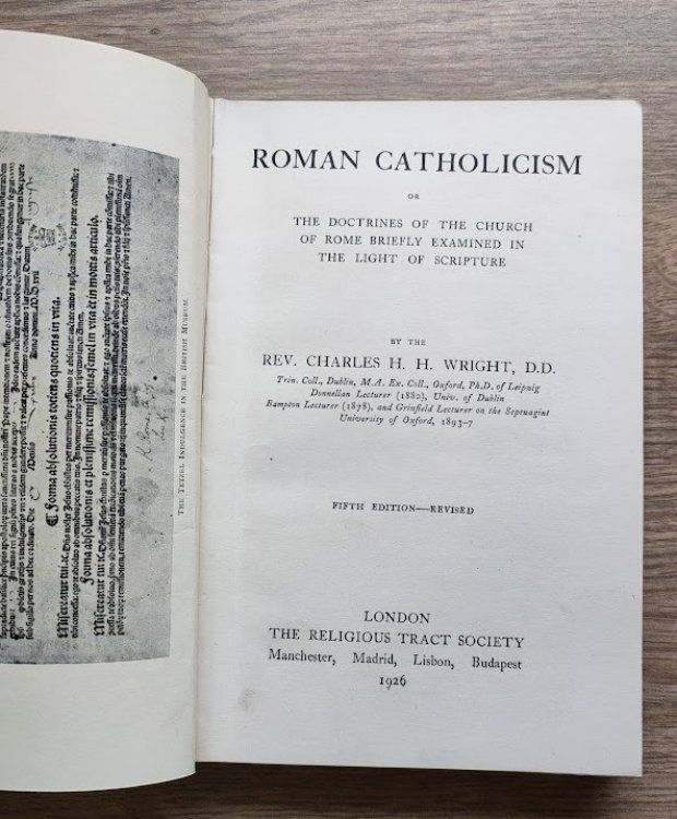 Roman Catholicism: or the Doctrines of the Church of Rome Briefly Examined in the Light of Scripture