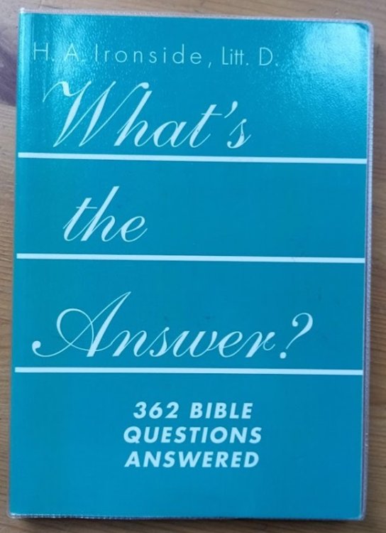 What's the Answer 362 Bible Questions Answered