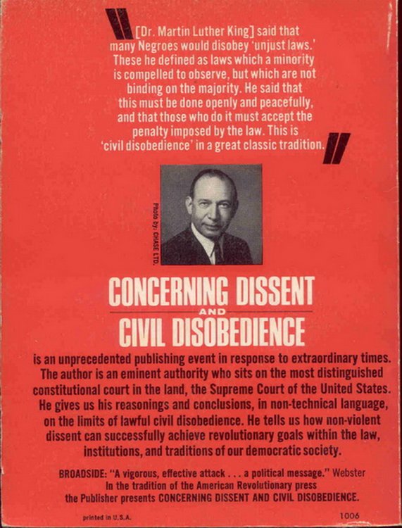 Concerning Dissent and Civil Disobedience