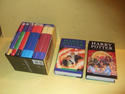 SEVEN Volumes with 5 in a SLIPCASE: Harry Potter & Philosopher's Stone ( AKA: Sorcerer's Stone ); Chamber of Secrets; Prisoner of Azkaban; Goblet Fire; Order of the Phoenix; Half Blood Prince; Deathly Hallows --book 1, 2, 3, 4, 5, 6, 7 ( Philosophers )