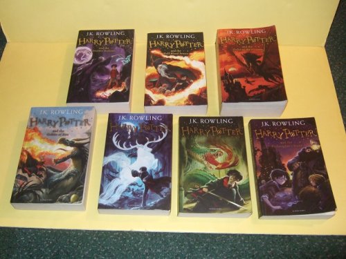 SEVEN Volumes: Harry Potter & the Philosopher's Stone ( AKA: Sorcerer's Stone ); Chamber of Secrets; Prisoner of Azkaban; Goblet of Fire; Order of Phoenix; Half Blood Prince; Deathly Hallows -book 1, 2, 3, 4, 5, 6, 7 ( Philosophers )