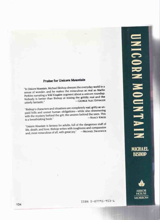 Unicorn Mountain ---by Michael Bishop ---a Signed Copy
