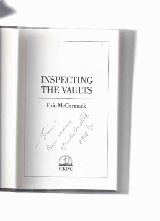 Inspecting the Vaults -by Eric McCormack ---a Signed Copy
