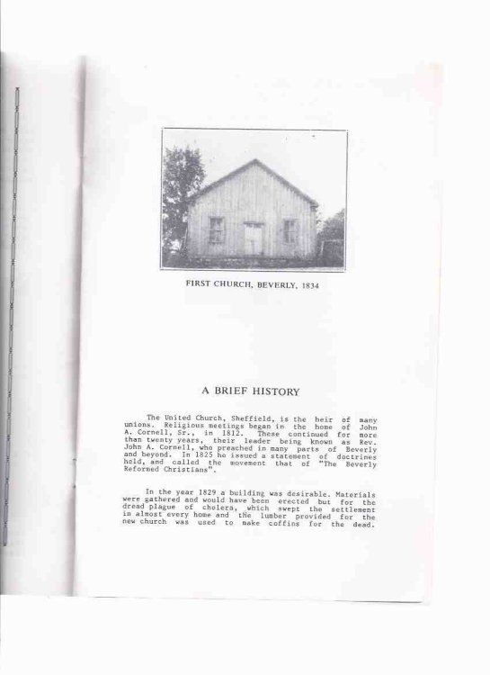 Celebration of the Sheffield United Church: Commemorating One Hundred and Seventy-Five Years of Religious Work in the Community: Illustrated Historical Sketcch, 1812 - 1987 ( 175 )( Beverly Township / Flamborough related)